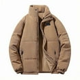 thumbnail image 1 of IYTR Mens Winter Warm Thick Corduroy Jacket Long Sleeve Casual Outdoor Coat Solid Color Zip Up Jacket Outerwear (Khaki,L), 1 of 9