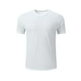 thumbnail image 1 of IYTR Mens Workout Shirts Short Sleeve T Shirts Comfy Outdoor Gym Shirts Casual Pullover Crewneck Tee Shirts Summer Fashion Solid Color White M, 1 of 6