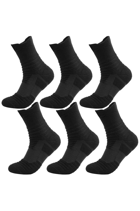 Socks for Men Color Block Socks Comfortable Breathable Sport Socks 6 Pairs