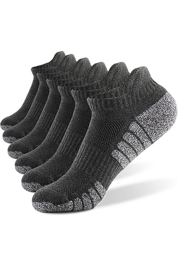 Socks for Men Low Cut Color Block Socks Fashion Breathable Socks 6 Pairs