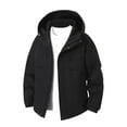 thumbnail image 1 of IYTR Windbreaker Jackets for Men Outdoor Rain Jacket Long Sleeve Hooded Windproof Coats Hiking Outerwear (Black,L), 1 of 8