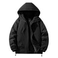 thumbnail image 1 of IYTR Winter Coats for Men Long Sleeve Puffer Jacket for Men Hooded Insulated Thermal Winter Jackets Thicken Windproof Coats (Black,M), 1 of 9
