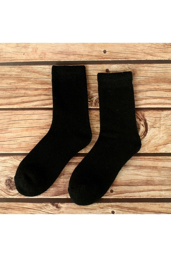 Winter Warm Socks for Men Plush Thick Thermal Middle Tube Wool Socks