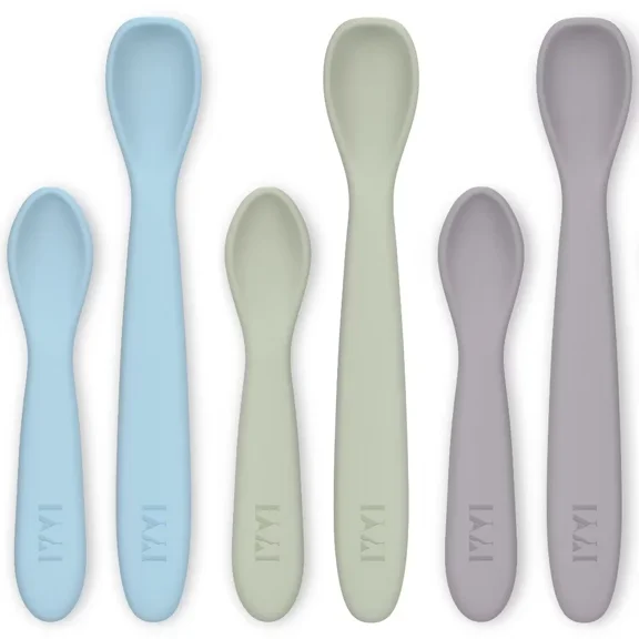 IYYI Baby Feeding Spoons, Baby Spoons Self Feeding, Infant Spoons for First Stage, Dishwasher Safe