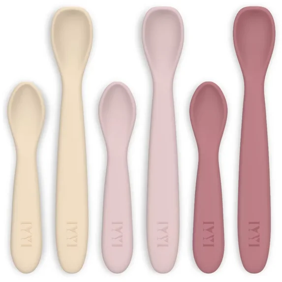 IYYI Baby Feeding Spoons, Baby Spoons Self Feeding, Infant Spoons for First Stage, Dishwasher Safe