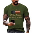 thumbnail image 1 of IYYVV 250th Anniversary USA Shirts for Men American Flag Printed T-Shirts 4th of July Shirt 250 Years Birthday Patriotic Tops Army Green L, 1 of 3