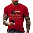 thumbnail image 1 of IYYVV 250th Anniversary USA Shirts for Men American Flag Printed T-Shirts 4th of July Shirt 250 Years Birthday Patriotic Tops Red 2XL, 1 of 3