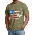thumbnail image 1 of IYYVV 4th of July Shirts for Men USA Patriotic Tees Flag T-Shirts Fourth of July Short Sleeve Tops Army Green XL, 1 of 4