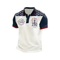 thumbnail image 1 of IYYVV Golf Shirts For Mens 4Th Of July polo shirt Short Sleeve Anniversary Casual Patriotic Tees Dark Blue M, 1 of 3