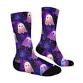 thumbnail image 1 of IYYVV Halloween Crew Socks For Men Women Casual Dressy Spooky Ghost Novelty Crazy Socks Fit Casual Sport Formal Crew Socks Gifts One Size, 1 of 6