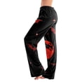 thumbnail image 1 of IYYVV Halloween Pajama Pants for Women Cute Funny Pumpkin Graphic Pajamas Casual Elastic Waist Palazzo Pants Fall Pajamas Red 3XL, 1 of 6