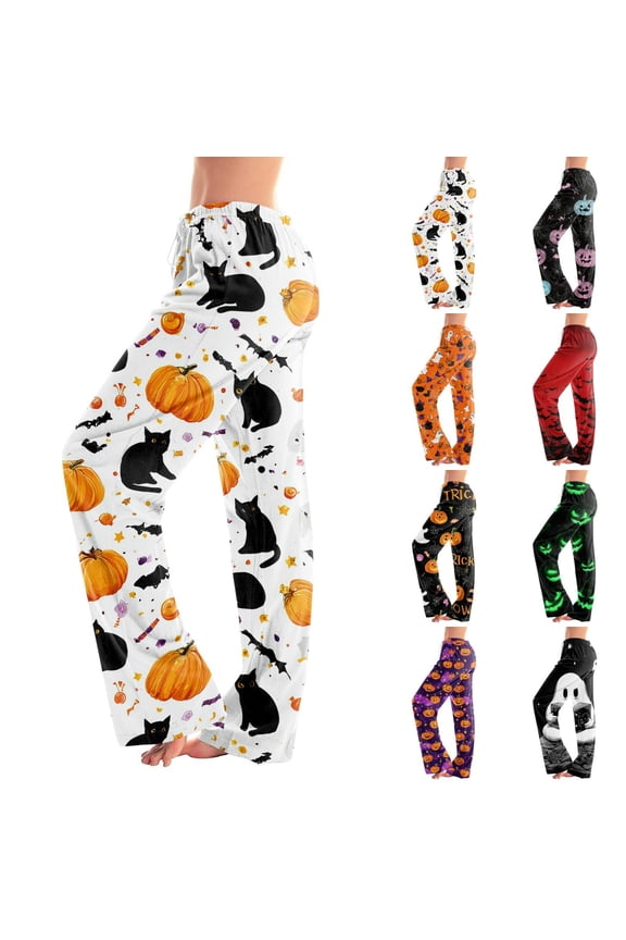Halloween Pajamas Goth Blood Rose Patterned Drawstring Pj Pants Halloween Cozy Comfortable Spooky Ghost Autumn Pants Black L