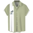 thumbnail image 1 of IYYVV Hawaiian Bowling Shirts for Men Short Sleeve Printed Regular Fit Summer Beach Casual Button Down Aloha Shirts Mint Green M, 1 of 3