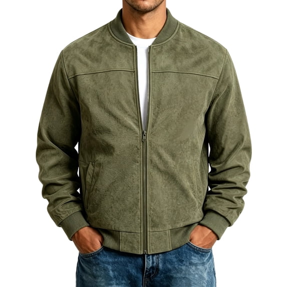 Men's Essential Checks IYYVV Men's Full Zip Long Sleeve Jacket,Solid Tone Casual Outerwear ...