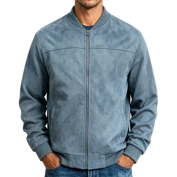 Solid Images IYYVV Men's Full Zip Long Sleeve Jacket,Solid Tone Casual Outerwear ...