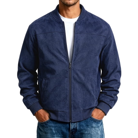 Solid Images IYYVV Men's Full Zip Long Sleeve Jacket,Solid Tone Casual Outerwear ...
