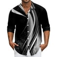 thumbnail image 1 of IYYVV Mens Dress Shirts Tie Dye Long Sleeve Stretch Wrinkle-Free Hawaiian Shirt Casual Button Down Shirts Big and Tall Gray XL, 1 of 4