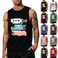 thumbnail image 1 of IYYVV Mens Sleeveless Tank Tops Graphic Workout Muscle Gym T-Shirts Hawaiian Printed Summer Beach Vacation Tops Blue 3XL, 1 of 4