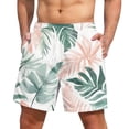 thumbnail image 1 of IYYVV Mens Swim Trunks Quick Dry Board Shorts Bathing Suit Summer Beach Swimwear Tropical Swim Shorts with Pockets White XL, 1 of 6