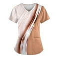 thumbnail image 1 of IYYVV Scrub Top for Women,Plus Size V Neck Summer Nurse Uniforms Comfort Stretch Womens Working Uniform Scrubs Nurse Tops with 2 Pockets Orange S, 1 of 3