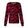 thumbnail image 1 of IYYVV Scrubs for Women Tops Casual Crewneck Long Sleeve Scrub Jackets Stretchy Snap Front Cardigan Top Cute Valentines Day Heart Print Nursing Pocketed Working Uniform Hot Pink 4XL, 1 of 3