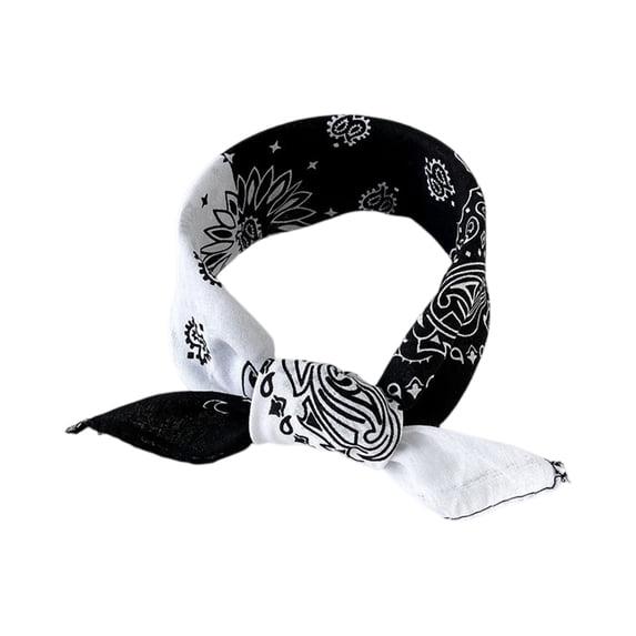IYYVV Unisex Paisley Printed Scarf Fashion Comfortable Bandanas Soft Breathable Handband 19 Inches Dark Gray