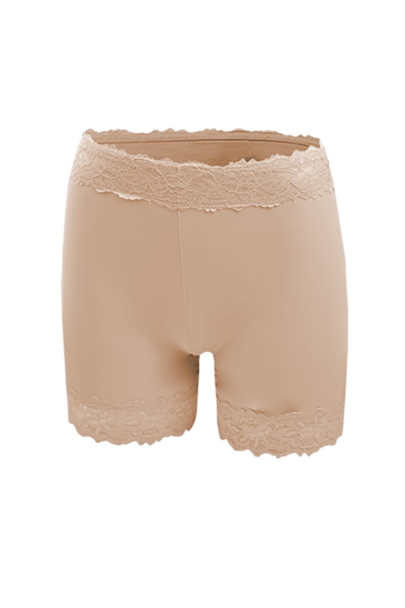 Women'S Mesh Lace Slip Shorts For Under Dresses Anti Chafing No-Roll Lace Soft Breathable Skin-Friendly Complexion 2XL