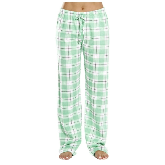 IYYVV Women's Pajama Pants Stretch Lounge Pants Drawstring Comfy Sleep Bottoms with Pockets 2024 Green S