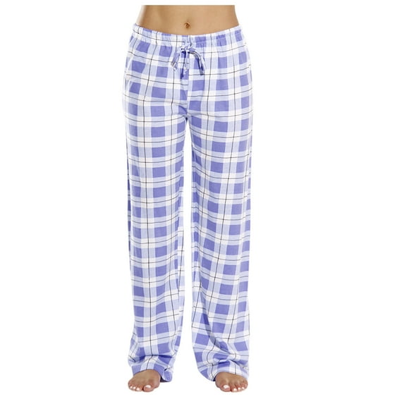 IYYVV Women's Pajama Pants Stretch Lounge Pants Drawstring Comfy Sleep Bottoms with Pockets 2024 Purple M