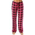 thumbnail image 1 of IYYVV Womens Plaid Pajama Pants Loose Fit Loungewear Drawstring Soft Pj Bottoms Sleepwear Buffalo Plaid Pajama Pants 2024 Wine 3XL, 1 of 7
