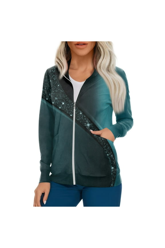 Women's Stretch Scrub Jacket - Comfortable and Professional Uniform Coat Army Green L