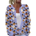 thumbnail image 1 of IYYVV Womens Halloween Cardigan Sweaters Ghost Print Button up Cardigans Fall Winter Warm Sweater Coats Sky Blue 3XL, 1 of 6