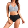 thumbnail image 1 of IYYVV Womens High Waisted Bikini Sets - Tummy Control Swimsuits Modest Bathing Suits Two Piece Full Coverage Swimwear White M, 1 of 5
