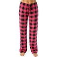 thumbnail image 1 of IYYVV Womens Plaid Pajama Pants Loose Fit Loungewear Drawstring Soft Pj Bottoms Sleepwear Buffalo Plaid Pajama Pants 2024 Wine XL, 1 of 4