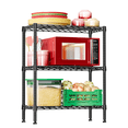 thumbnail image 1 of IZEUK 3 Tier Storage Rack, Adjustable Kitchen Metal Wire Shelving Organizer, 29.5" W x 13.8" D x 35.5" H, Black, 1 of 9