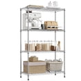 thumbnail image 1 of IZEUK 4-Tier Heavy Duty Steel Storage Shelves, Metal Shelf for Pantry Kitchen Storage, 29.5" W x 13.7" D x 47.2" H, 1000 LBS, Chrome, 1 of 8