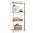 thumbnail image 1 of IZEUK 4-Tier Wire Storage Shelf Organizer, NSF Adjustable Metal Rack, 1000 lbs, 23.6"W x 13.7"D x 53.4"H, Chrome, 1 of 9