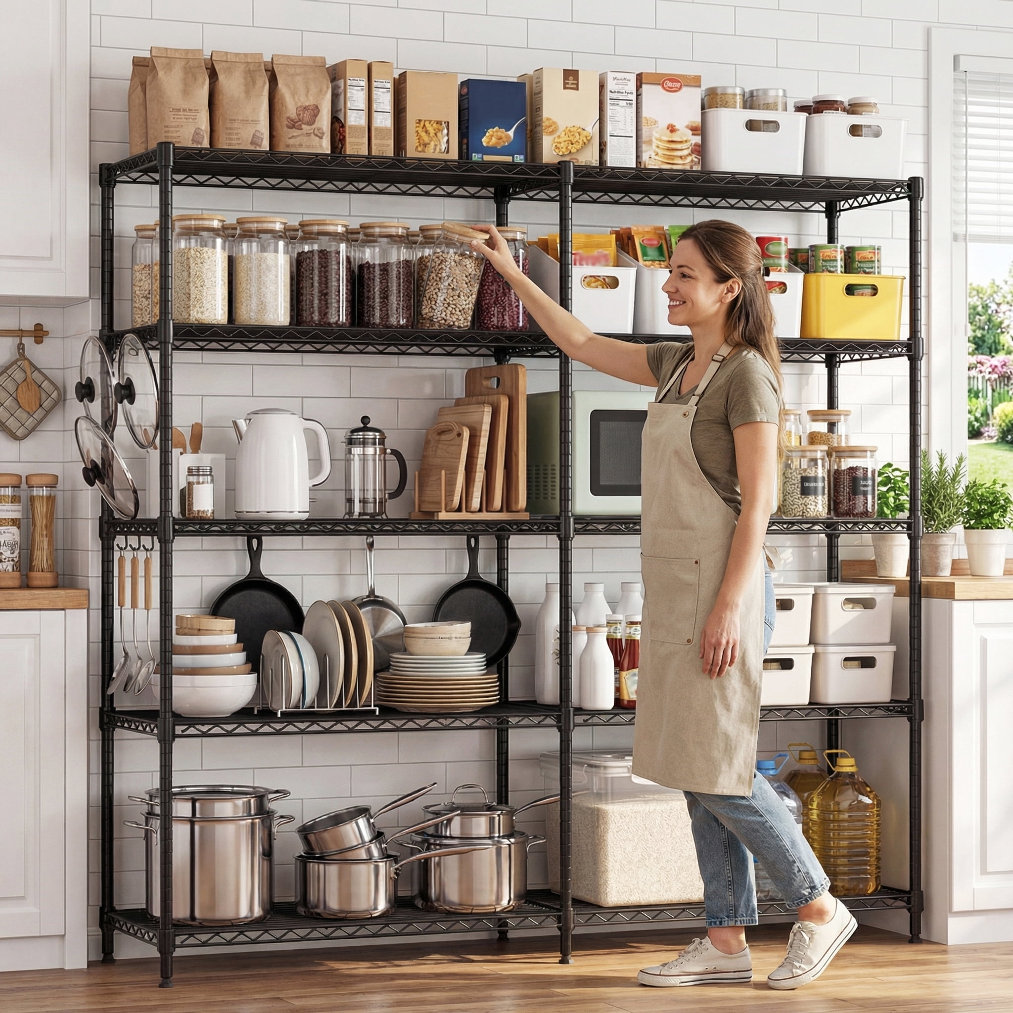 Seville Classics 8-Tier NSF 24-Bin Rack, 36