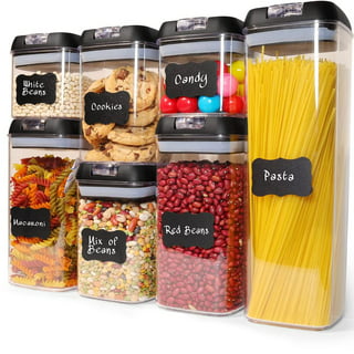 Lvelia Food Storage Containers,Flour Container with Lids Airtight  1.8L,Plastic Airtight Canisters for Flour, Sugar, Rice, Baking Supply, Food  Storage for Kitchen Pantry Organization,BPA Free 
