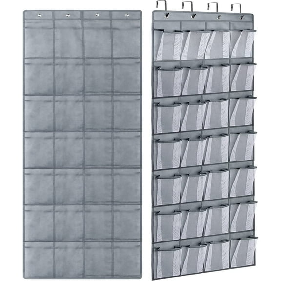 IZEYNO Over the Door Shoe Organizer, 28 Large Mesh Pockets Hanging Shoe Organizer for Closet