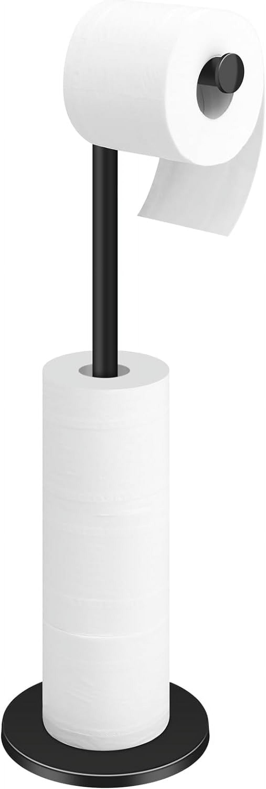 IZEYNO Freestanding Stainless Steel Toilet Paper Holder Stand Fits Most ...