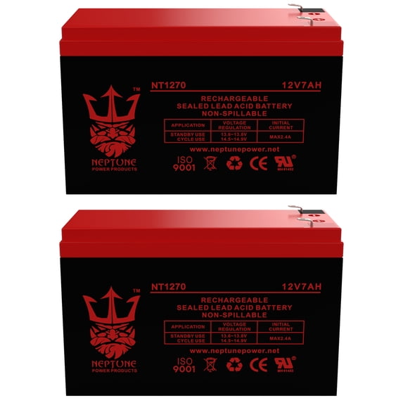 IZIP I-200 12V 7Ah SLA Replacement Electric Scooter Battery by Neptune - 2 pack