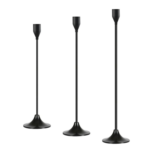 Metal Black Taper Candle Holder Candlestick Holders for Wedding