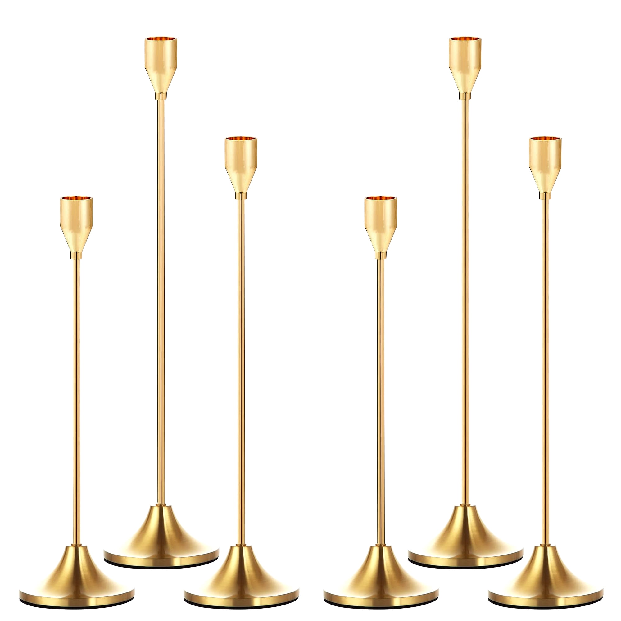 Metal Gold Taper Candle Holder Candlestick Holders for Wedding, Dinning