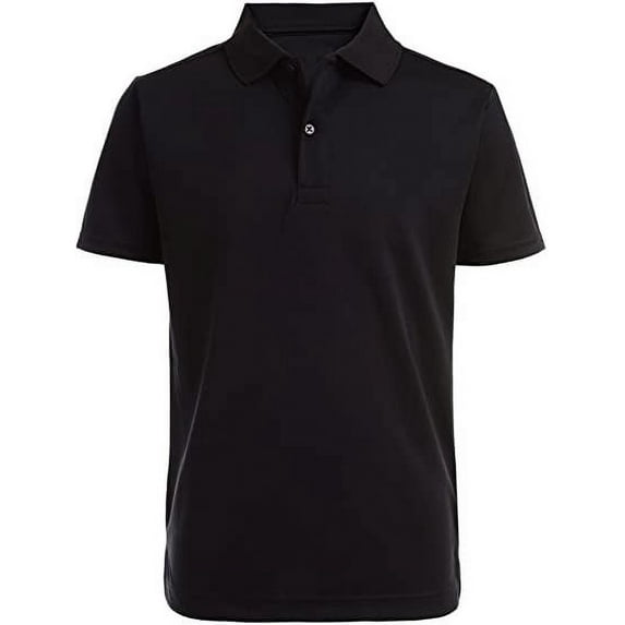 IZOD BLACK Boys' School Uniform Short Sleeve Polo Shirt, US 10-12