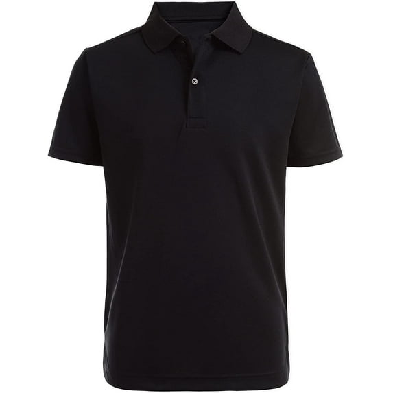 IZOD BLACK Boys' School Uniform Short Sleeve Polo Shirt, US 5