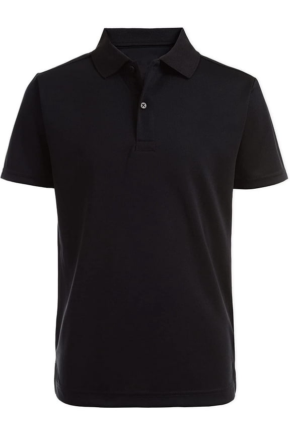 BLACK Boys' School Uniform Short Sleeve Polo Shirt, US 5