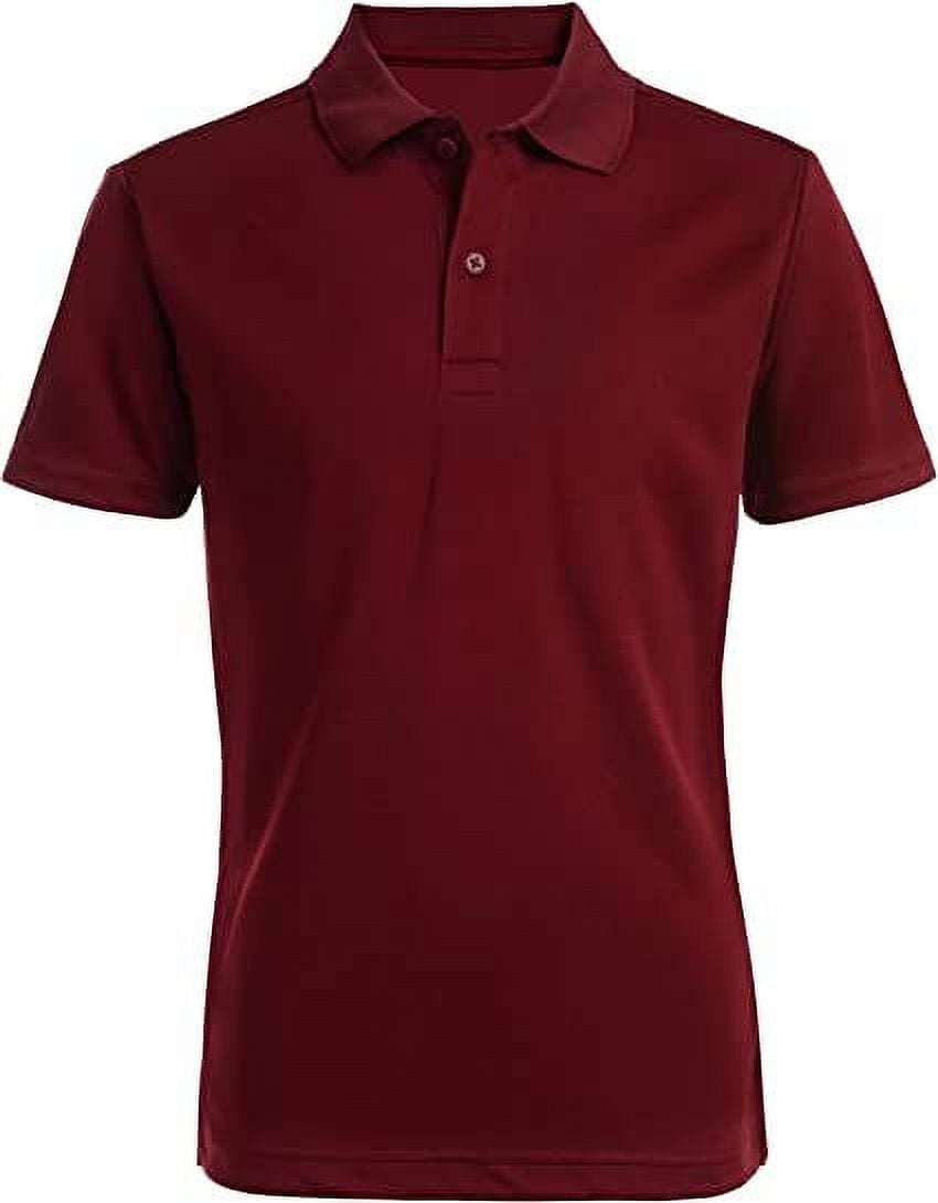 IZOD BURGUNDY Boys' School Uniform Short Sleeve Polo Shirt, US 3T