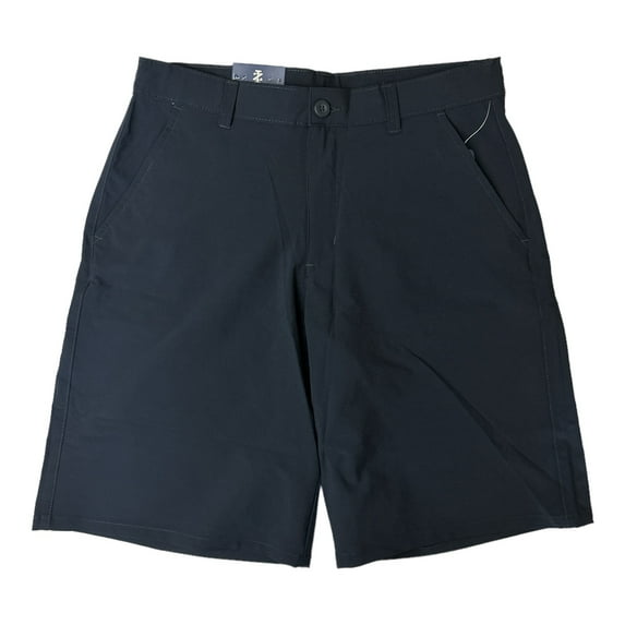 IZOD Boy's Adjustable Waist Shrink Resistant Stretch Performance Shorts (Navy, 12)