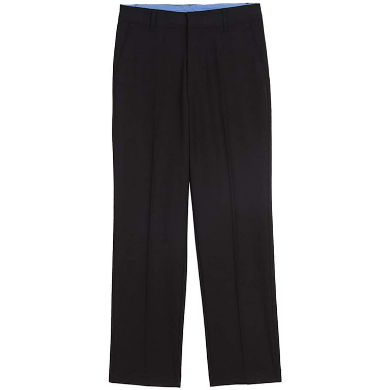 IZOD Boys Bi-Stretch Flat Front Dress Pant 14 Sharkskin IZOD Boys Bi-Stretch Flat Front Dress Pant 14 Sharkskin